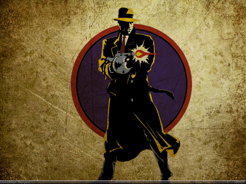 silhouette of a gunman