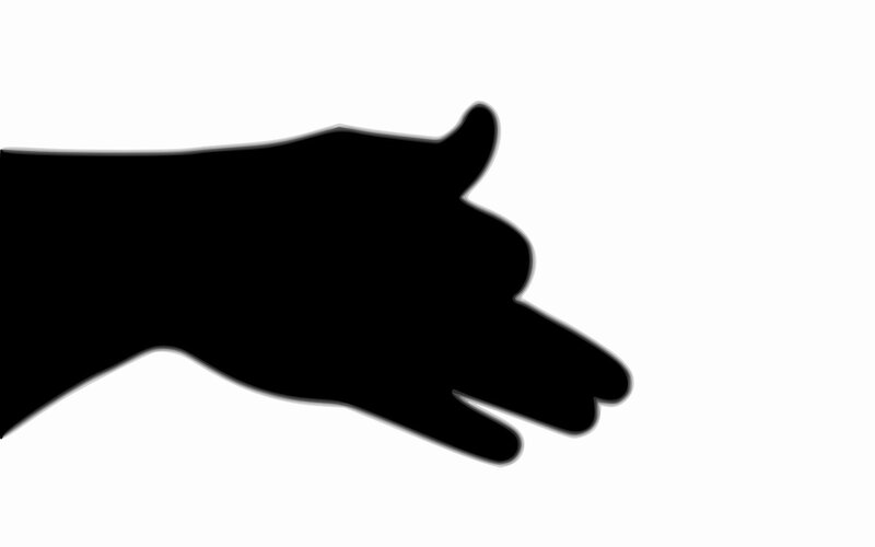 silhouette of a hand