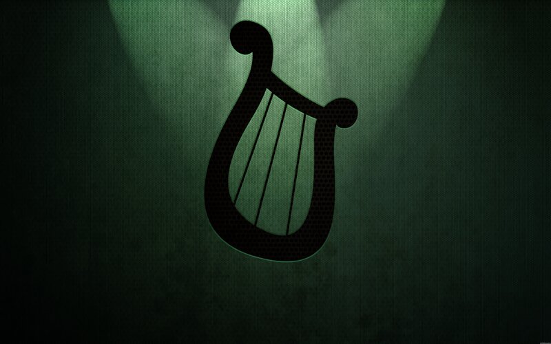 Silhouette of a Harp