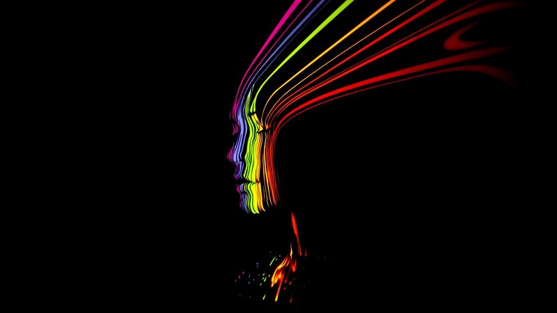 Silhouette of a Head — Black, Abstract
