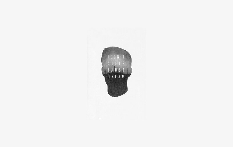Silhouette of a Head — Black, Contemplative
