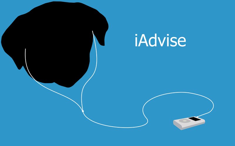Silhouette of a Head — Blue, Minimalist