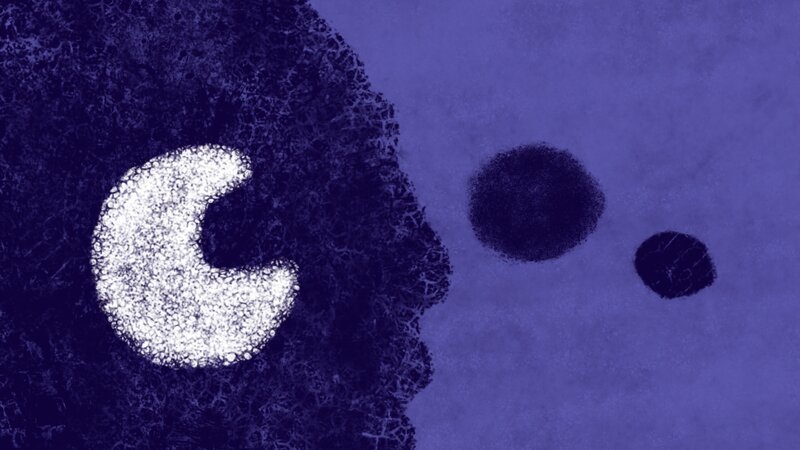 Silhouette of a Head — Purple