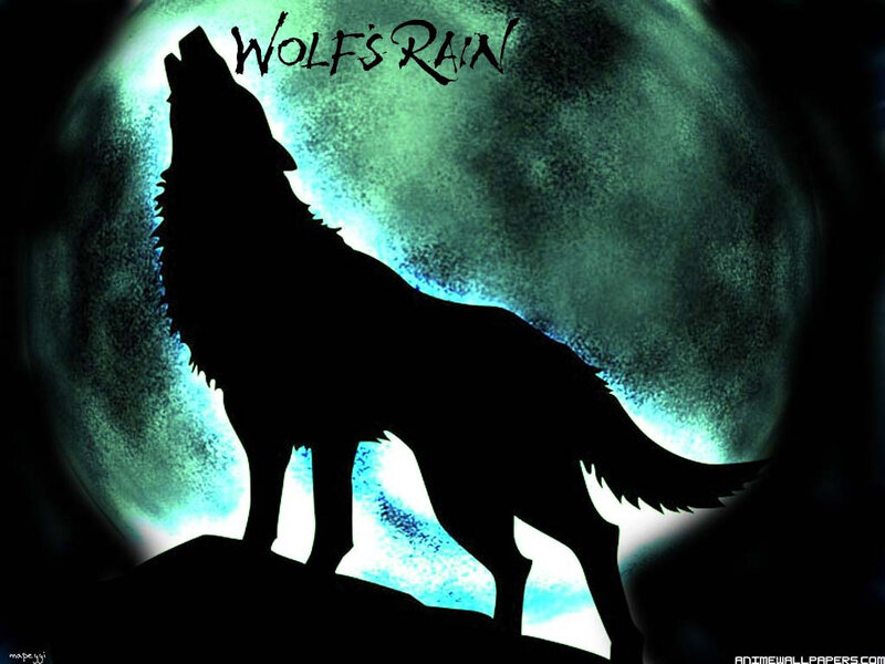 Silhouette of a Howling Wolf — Black