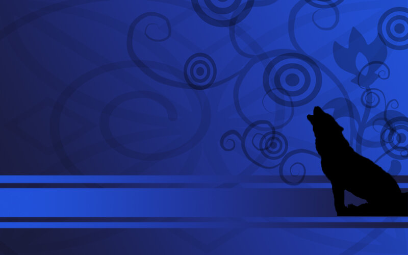 silhouette of a howling wolf