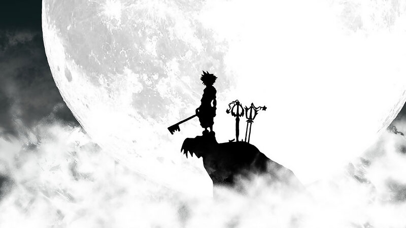 silhouette of a keyblade wielder