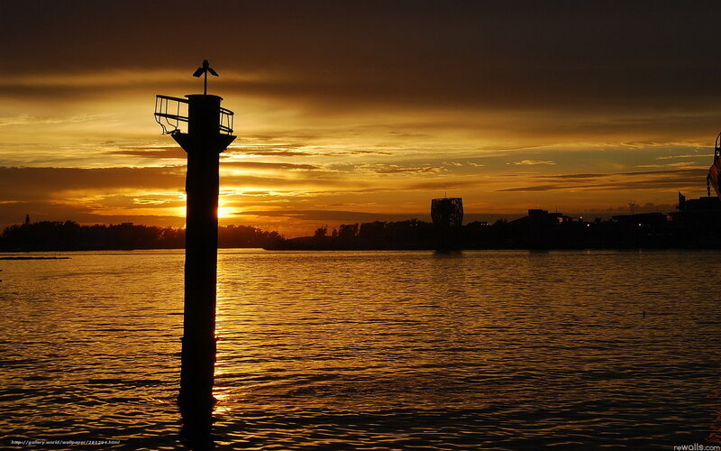 Silhouette of a Lighthouse