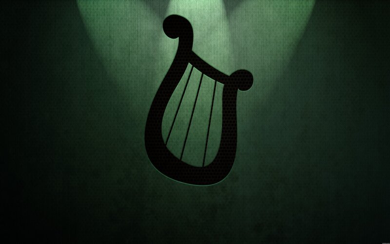 Silhouette of a Lyre