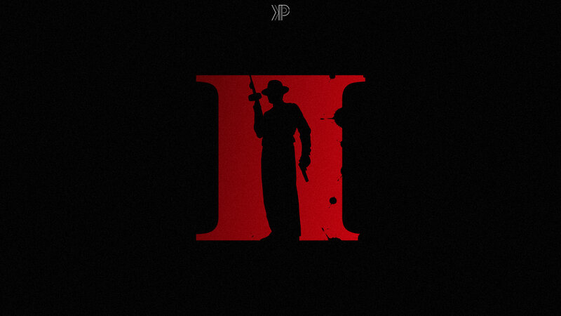 Silhouette of a Man — Black, Dramatic, Illustration, Gun
