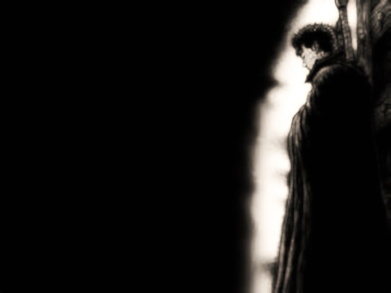 Silhouette of a Man — Black, Dramatic, Manga