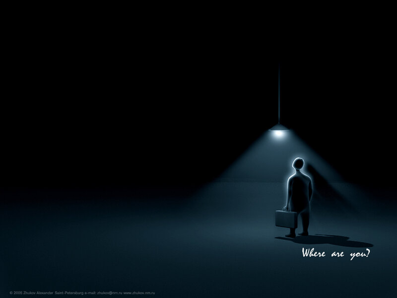 Silhouette of a Man — Black