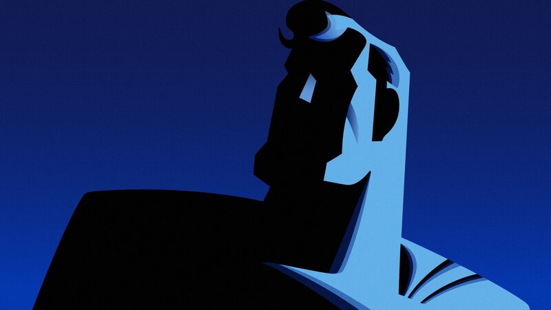 Silhouette of a Man — Blue, Dramatic, Night