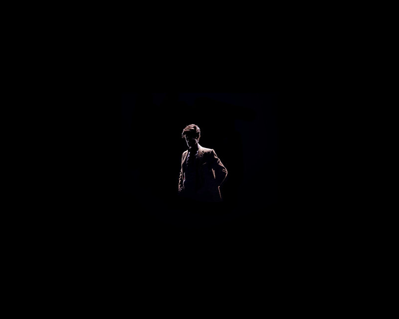 silhouette of a man in dark