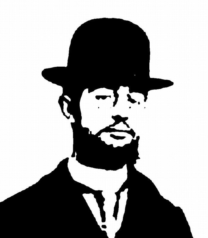 silhouette of a man in hat