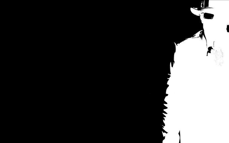 silhouette of a man in hat
