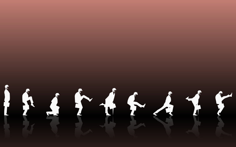 Silhouette of a man in motion