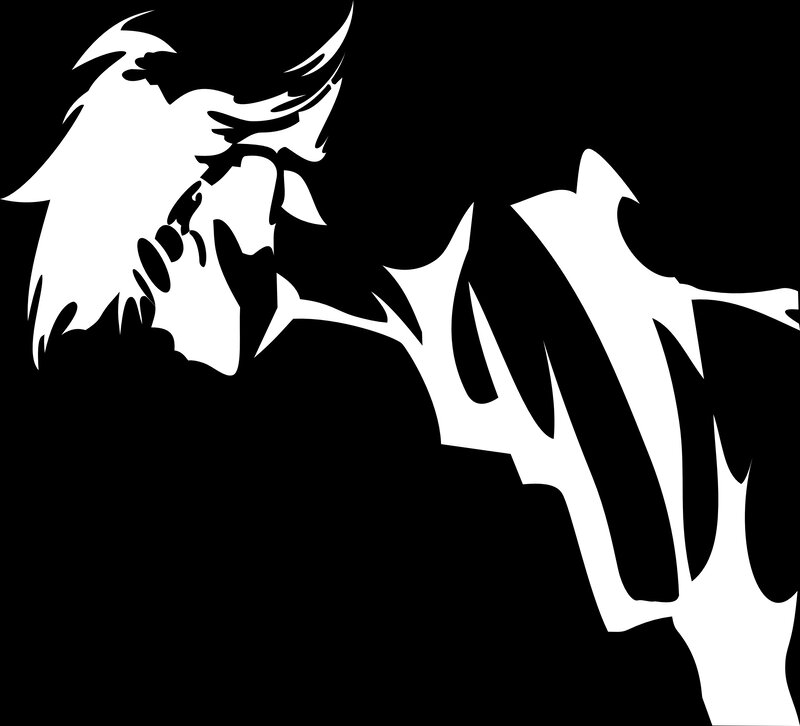 silhouette of a man in profile