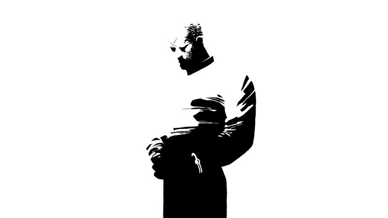 silhouette of a man in profile