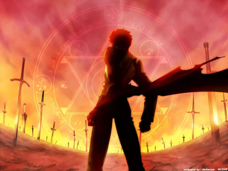 Silhouette of a Man — Red, Dramatic