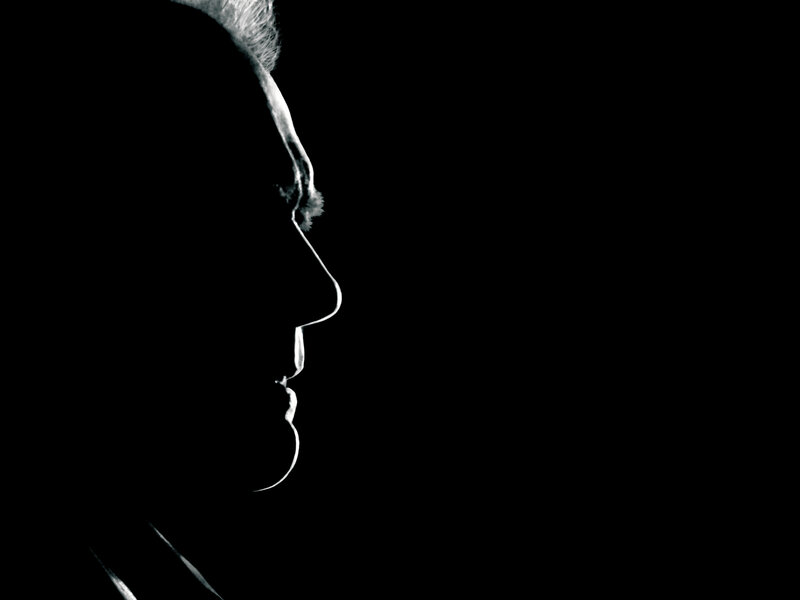 silhouette of a man's profile