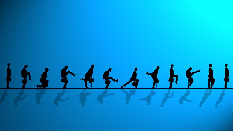 silhouette of a man walking