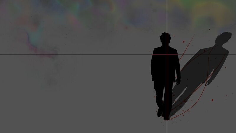 silhouette of a man walking
