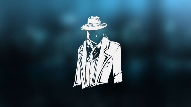 Silhouette of a Man — White