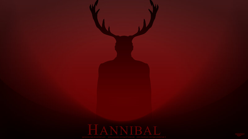 Silhouette of a Man with Antlers