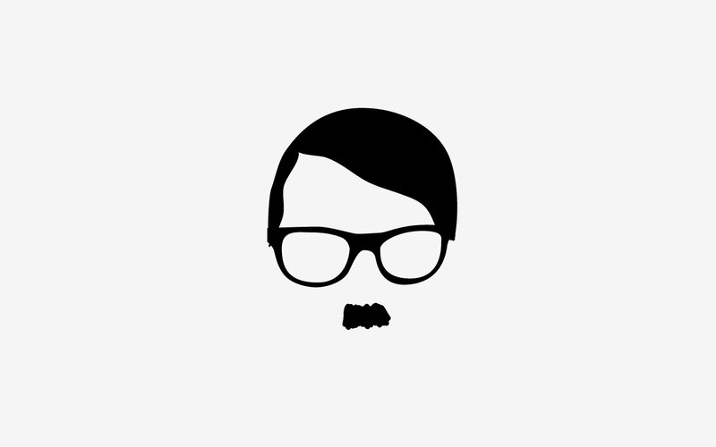 silhouette of a man with glasses
