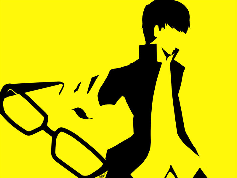 silhouette of a man with glasses
