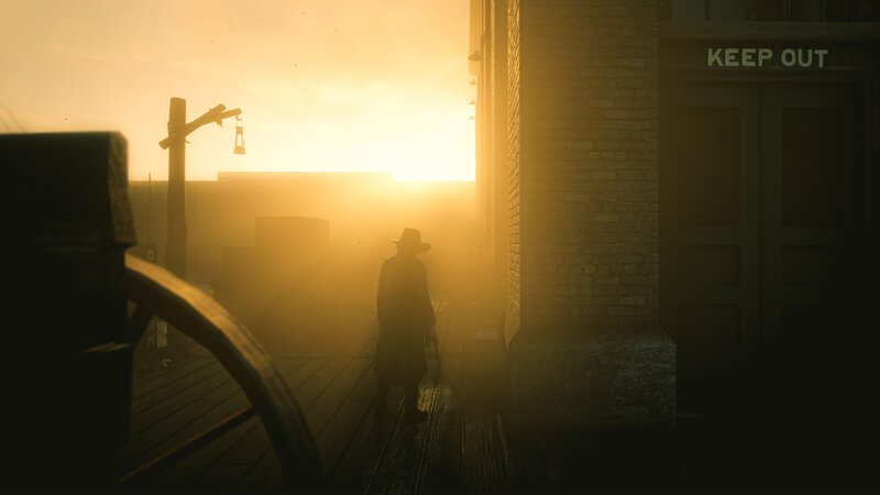Silhouette of a Man — Yellow, Dramatic, Sunset