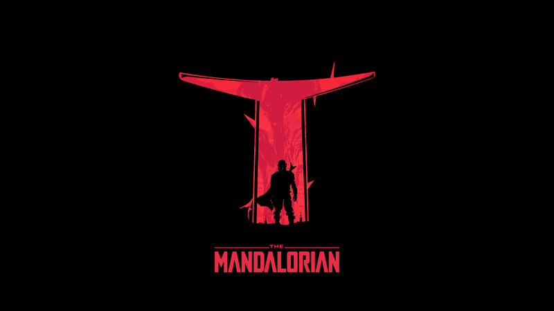 Silhouette of a Mandalorian — Black