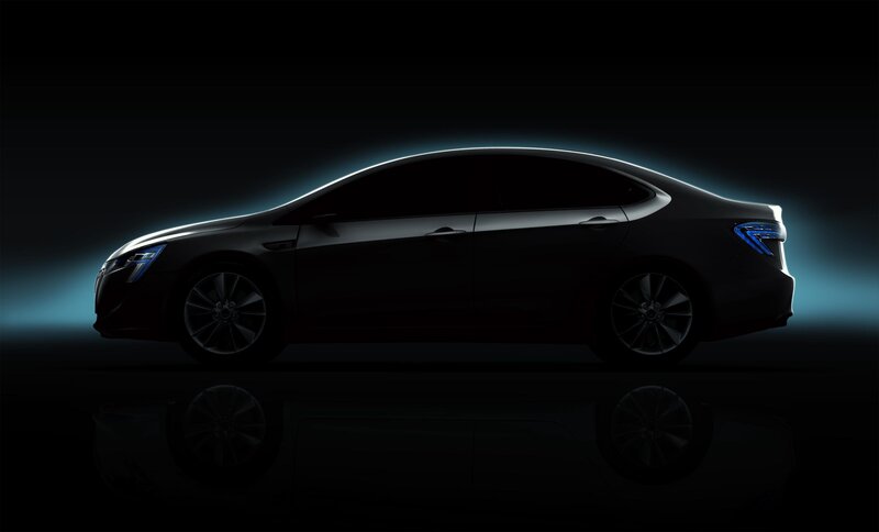 silhouette of a modern sedan