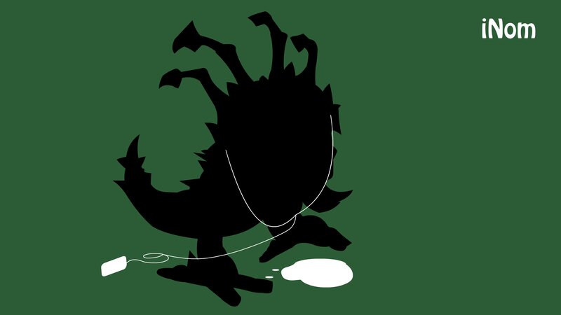Silhouette of a Monster — Green