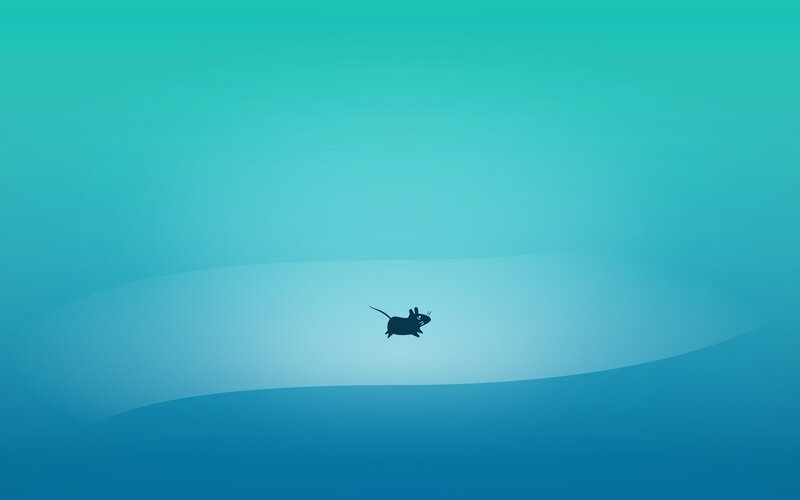 Silhouette of a Mouse — Blue