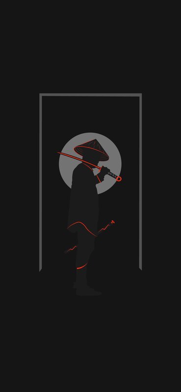 Silhouette of a Ninja — Black, Dramatic, Night