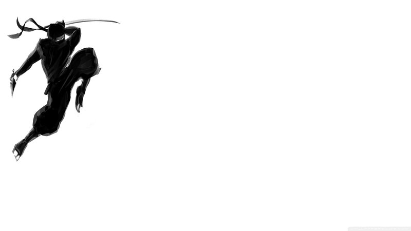 Silhouette of a Ninja — Black