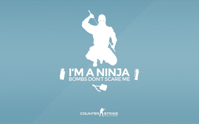 Silhouette of a Ninja — Blue
