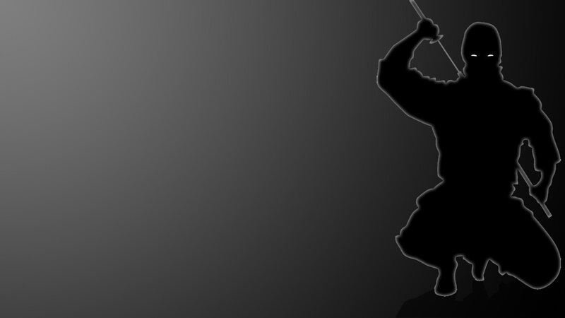 silhouette of a ninja warrior