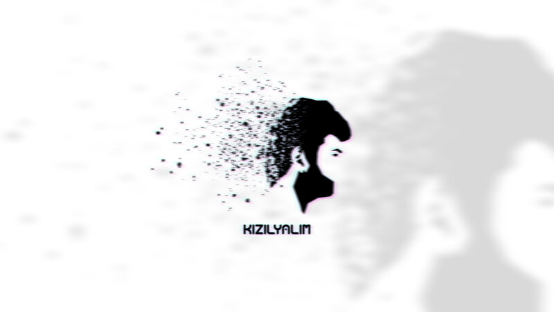 Silhouette of a Person — Black, Abstract, Digital Art, Particles
