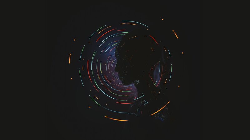 Silhouette of a Person — Black, Dark, Night, Digital Art