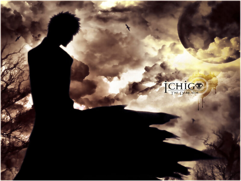 Silhouette of a Person — Black, Dramatic, Night, Digital Art, Moon