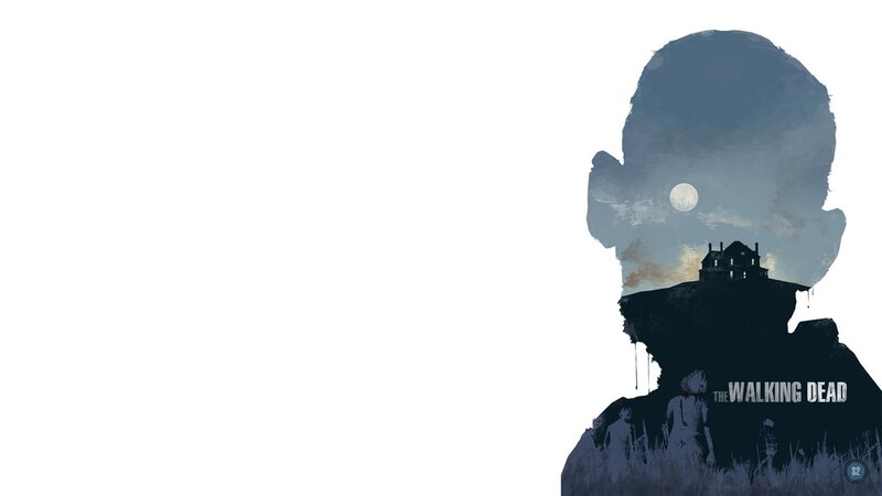Silhouette of a Person — Black, Dramatic, Night, Illustration, Moon, House