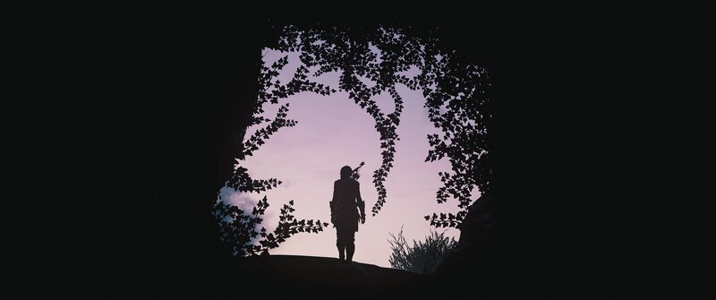 Silhouette of a Person — Black, Dramatic, Sunset, 3d Render