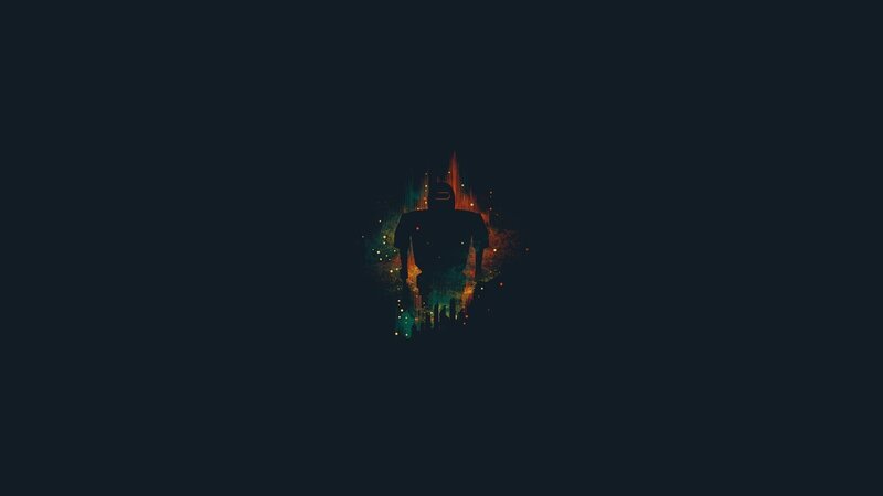 Silhouette of a Person — Black, Mysterious, Night, Digital Art, Light Particles