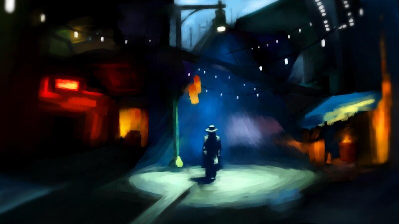 Silhouette of a Person — Blue, Dark