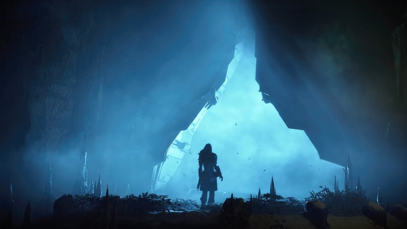 Silhouette of a Person — Blue, Dramatic, 3d Render
