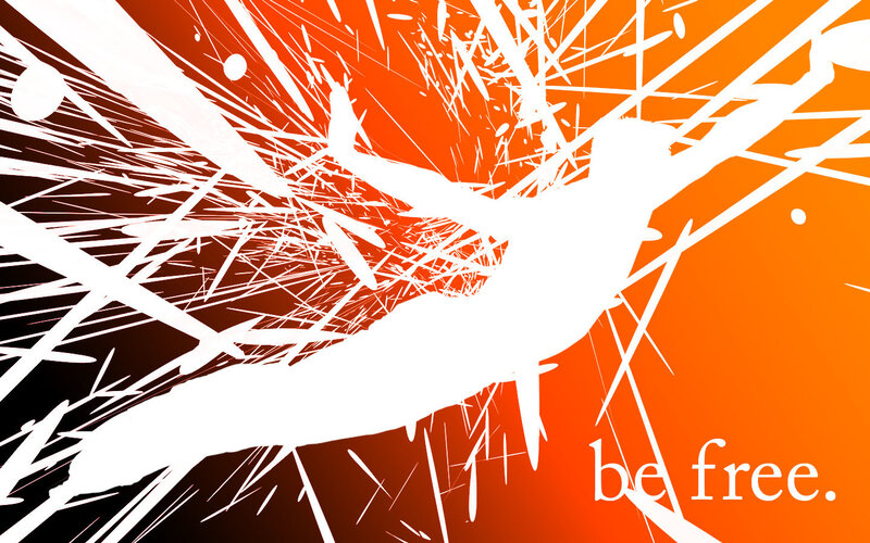 silhouette of a person breaking free