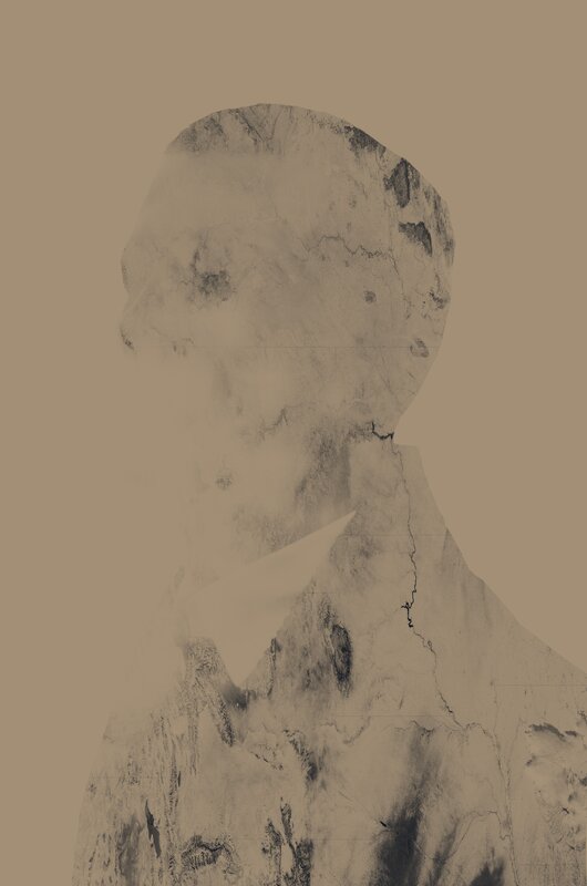 Silhouette of a Person — Brown, Somber, Digital Art