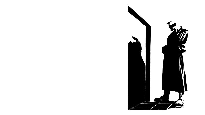 silhouette of a person in a doorway